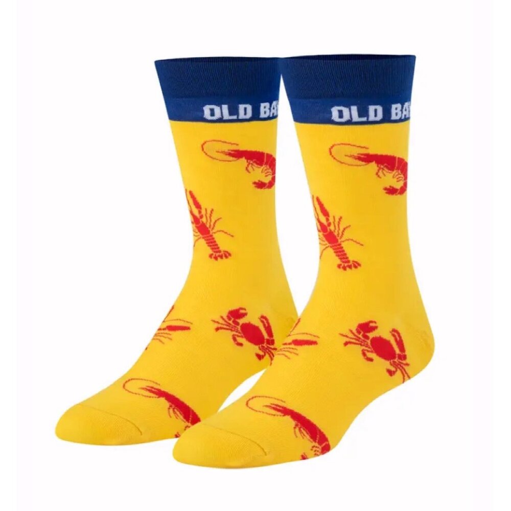 Old Bay Crab, Shrimp and Lobster Crew Crazy Socks NEW Fast Ship